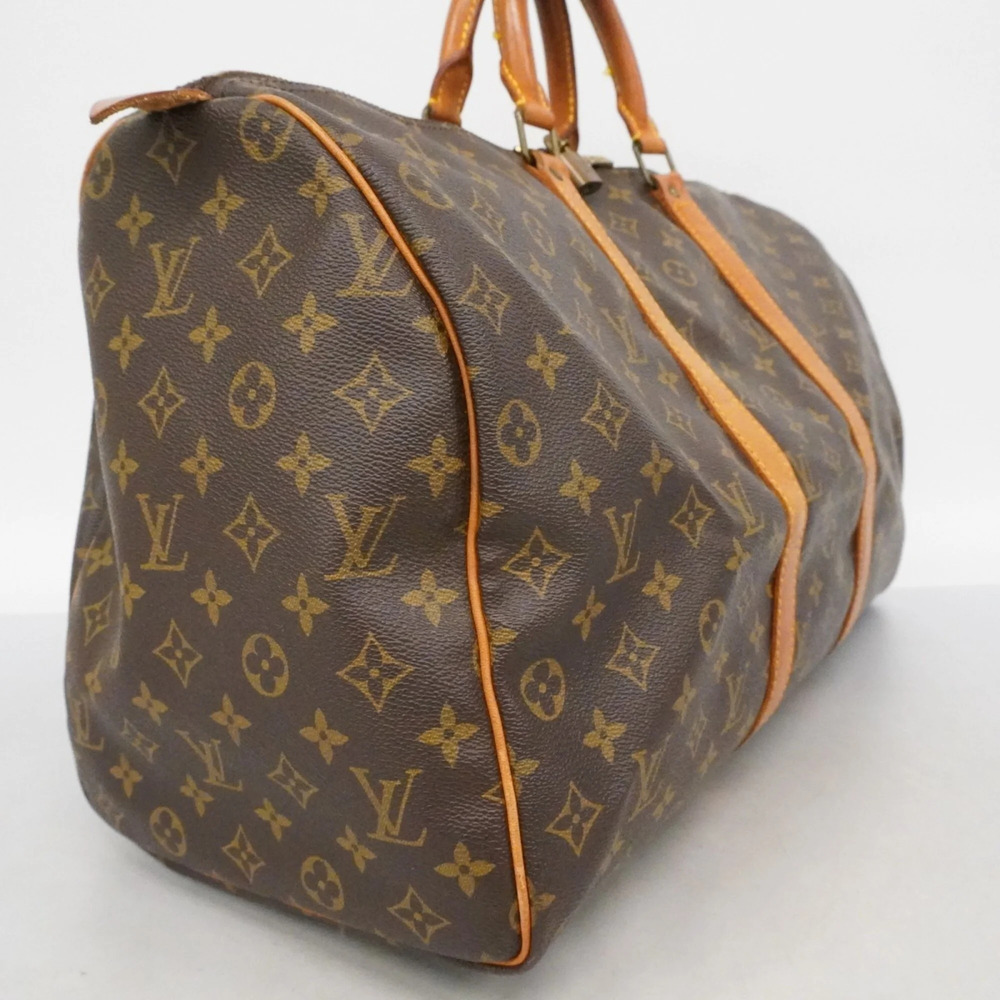 LOUIS VUITTON Authentic Brown Monogram Keepall 50 Boston Bag - Picture 2 of 14